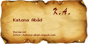 Katona Abád névjegykártya